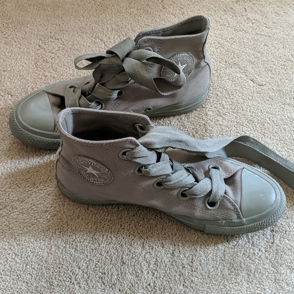 Converse All Star high-tops, sz 8, army green